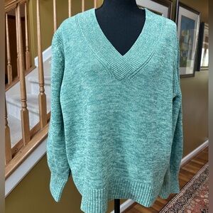 GAP Green Ragg-style V-neck Sweater (XL)